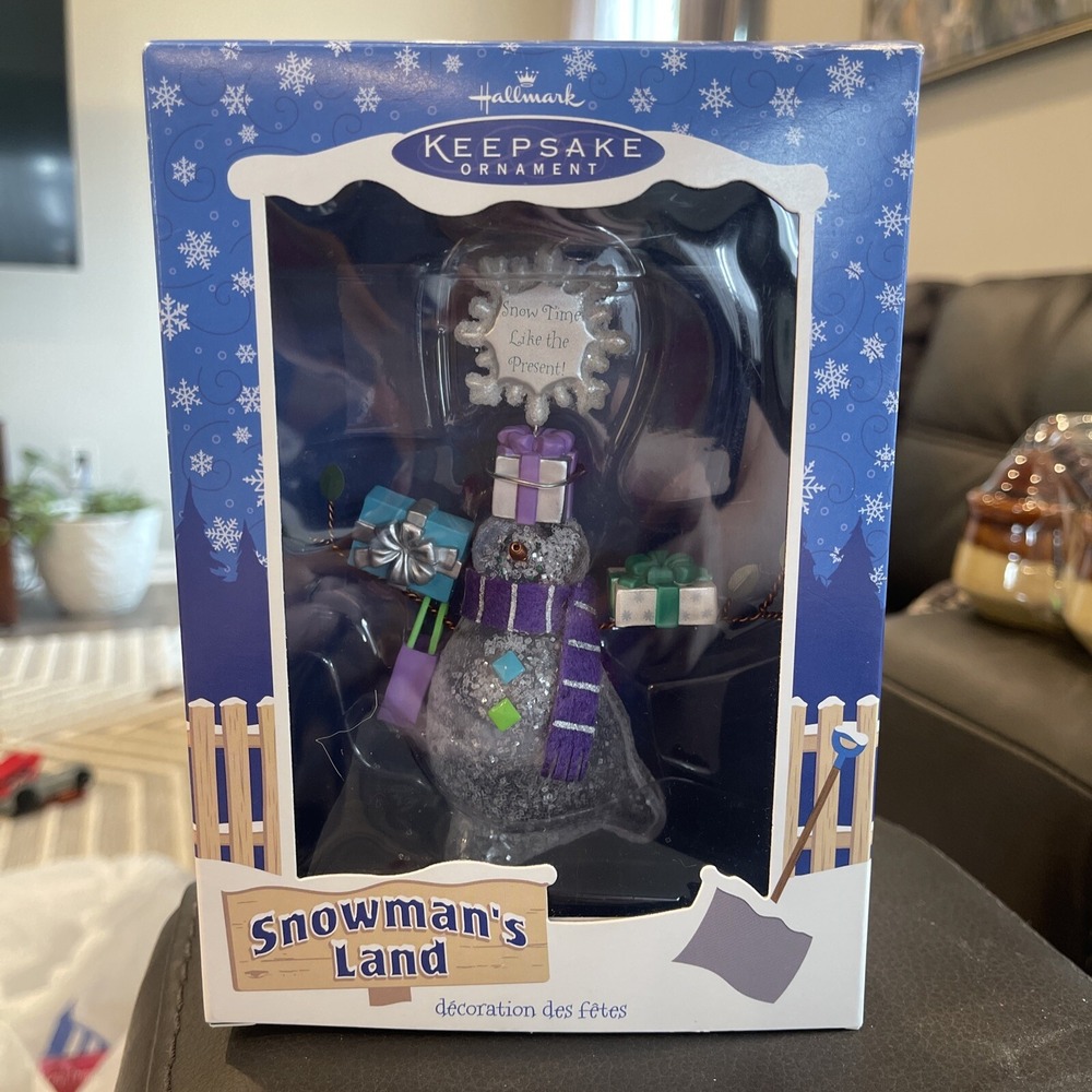 Hallmark Keepsake Christmas Ornament Snowman's Land Snow Time Like‎ The Present